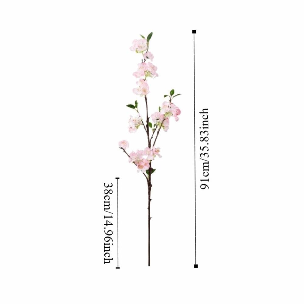 Real Touch Artificial Pear Blossom Flowers Plum Blossom Handmade Faux Flower Branch Artificial 91cm Fake Flower