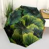 1pc Lotus Leaves Pattern Automatic Open/Close Umbrella Compact Folding Umbrella, All-Season Portable Umbrella for Women/Men F1124272