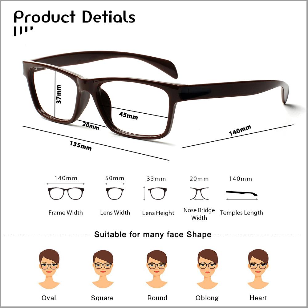 TUREZING 4 Pack Flexible Spring Hinge Women Men Magnifier Presbyopic Diopter Vintage Square Presbyopia Eyeglasses