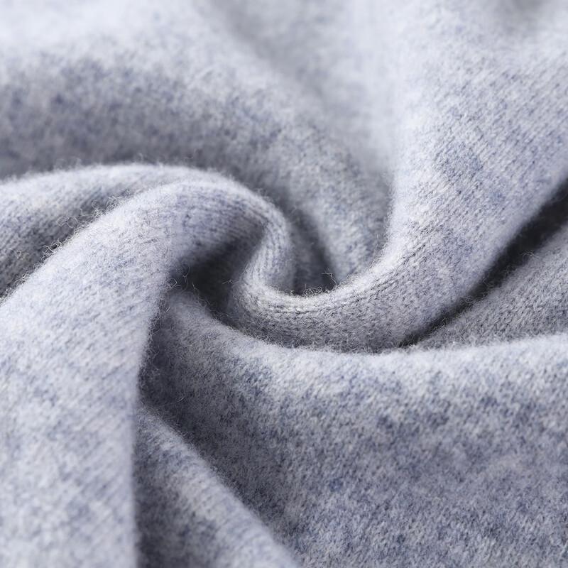 Herren 100% Merinowolle Colorblock Rundhals-Pullover