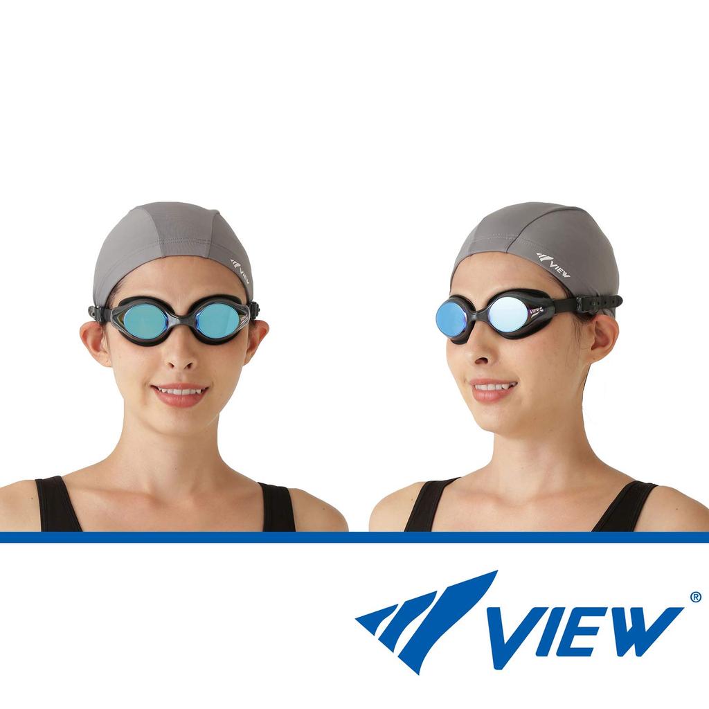 Mirror Swimming for Pool Pearl Black X Blue V820MR PBKBL [VIEW] Japanese-made Women's Goggles, Fitness-oriented, Mark-resistant, UV-cut, Anti-fog,