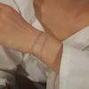 e085-steel color lobster clasp bracelet-15, 5cm