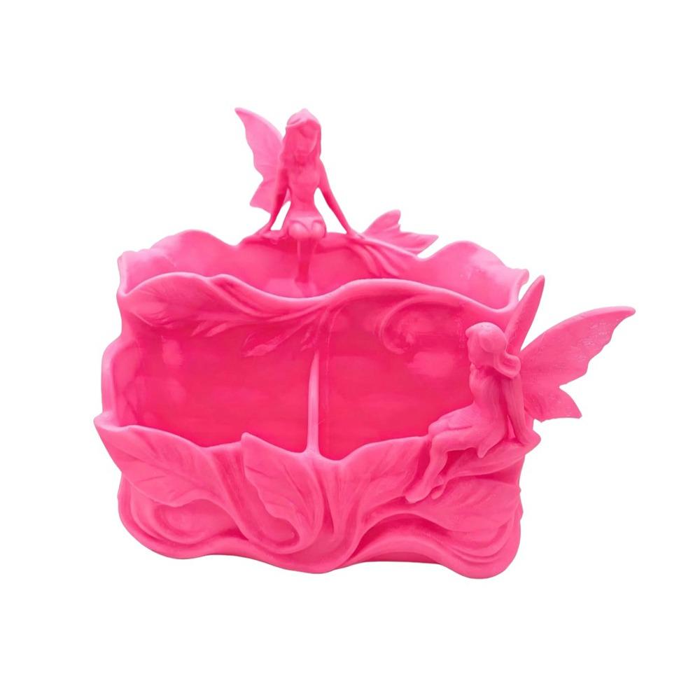 3D Printed Elf Storage Box Cute Plastic Fairy Pen Holder Decorative Multi Grid Desktop Storage Box for Living Room