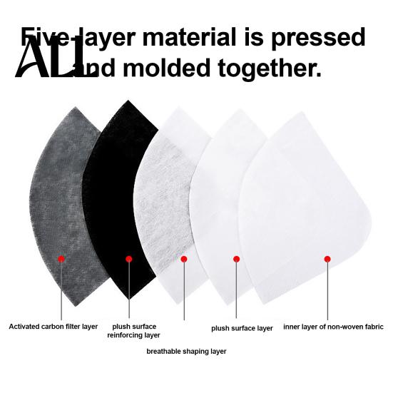 Breathable Cycling Mask Reusable Carbon Filter Dust with Adjustable Goggles, 6-Layer Face Guard 10 Filters, Protection Breathing Valve, Eye