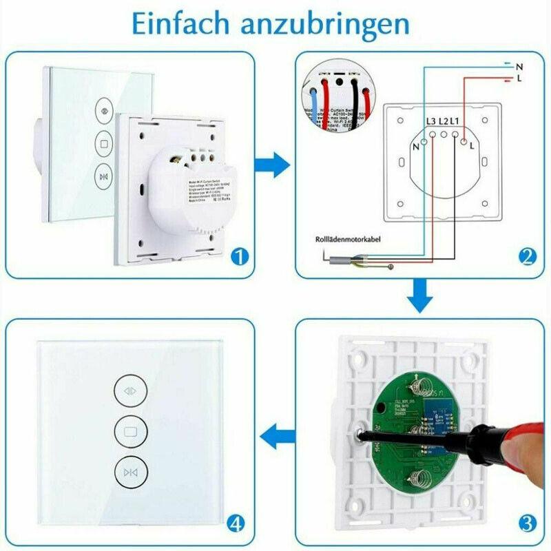 WiFi Smart Rollladenschalter-Fernbedienung für Alexa Echo und Google Home