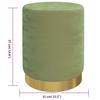 VidaXL Round Storage Stool Mustard Green Velvet 31 X 37 Cm 340292