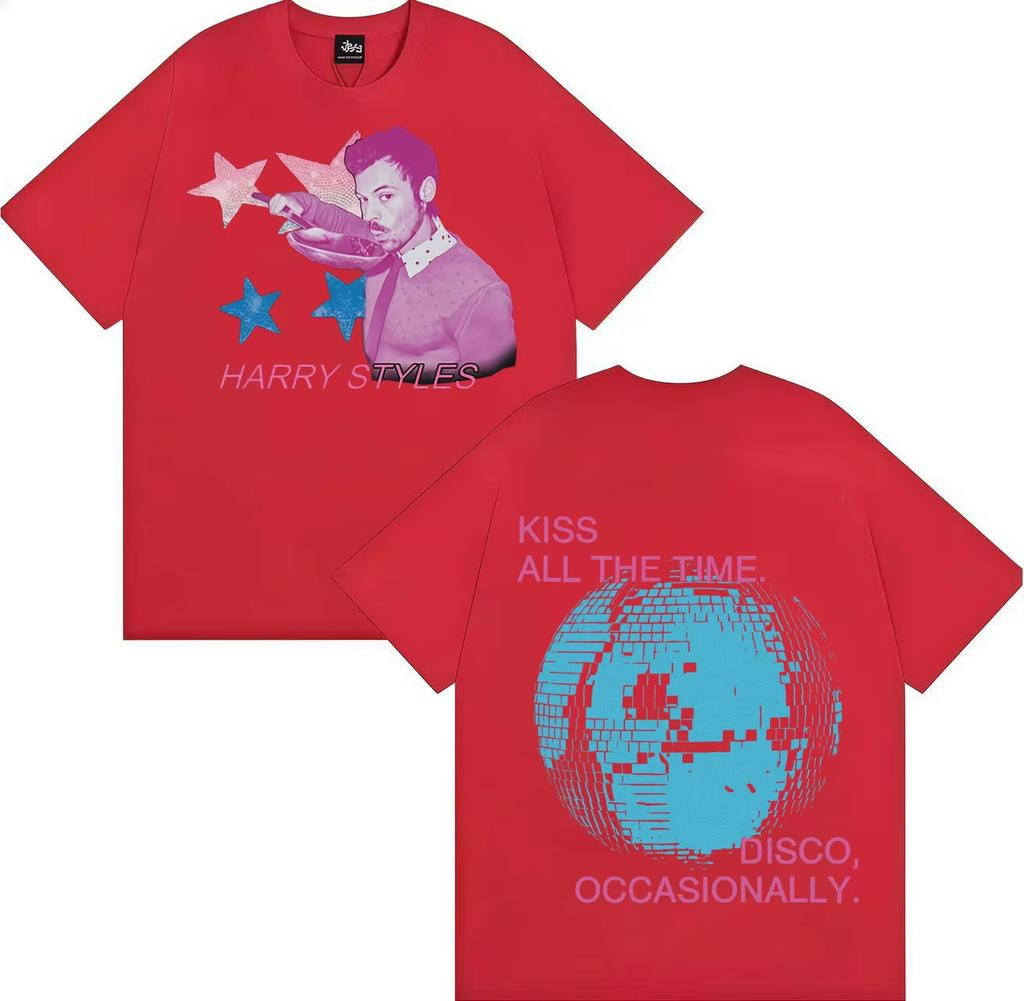 Harry Styles Kiss All The Time Disco Occasionally Fashion Short Sleeve 2026 Unisexs TShirt Unisex Y2K 90s pure Cotton TShirt