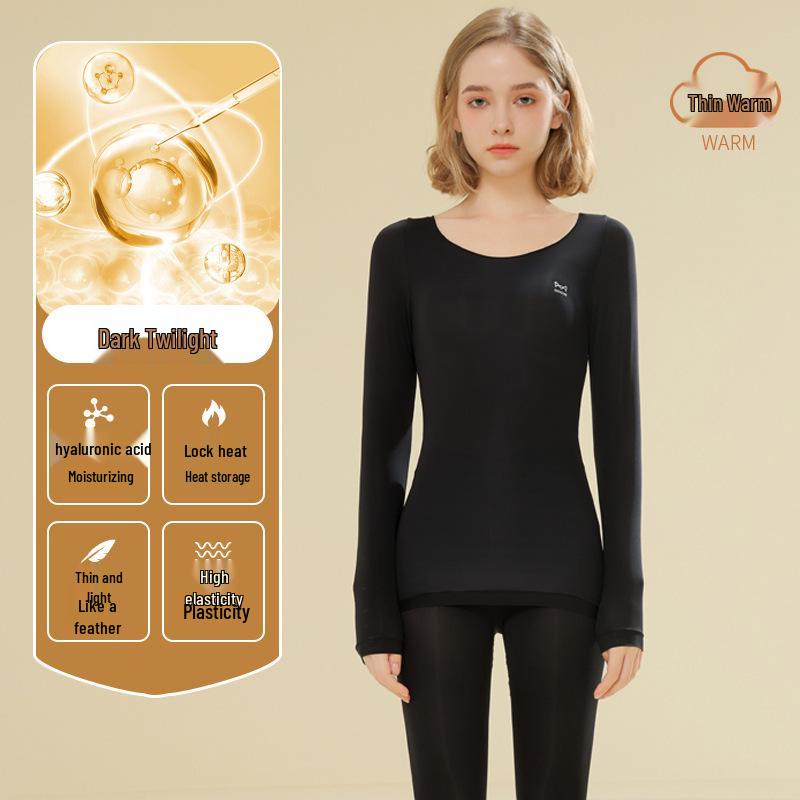 Damen Nahtloses Hyaluronsäure Basis-Layer - Antistatisches Warmes Unterwäsche-Set für Herbst 2025