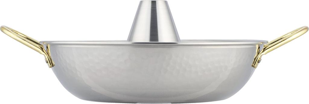 Wahei Freiz Tabletop Hot Pot, Shabu-Shabu Hot Pot, 26cm, Stainless Steel, for Gas Stoves Only, DR-4222