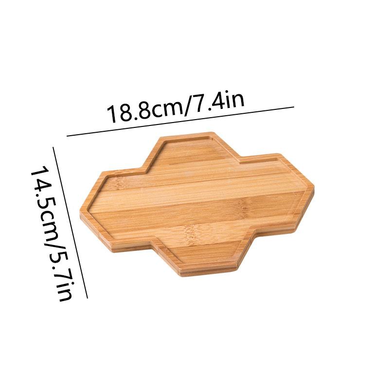 Wooden Tray Multi Bamboo Multi Shape Wooden Holder Pot Tray Coffee Coaster Home Garden Decor Photography Props