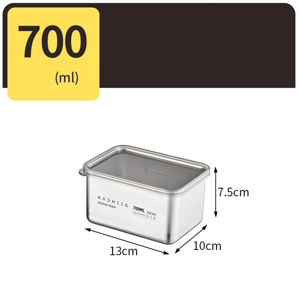 Stainless Steel Storage Box Refrigerator Food Container Large Capacity With Lid Stainless Steel Food Storage Containers Refriger