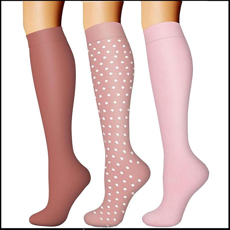 Compression Knee-high Socks Set for Running and Sports - Graduated Support, Multiple Pairs (3/4/6/8)