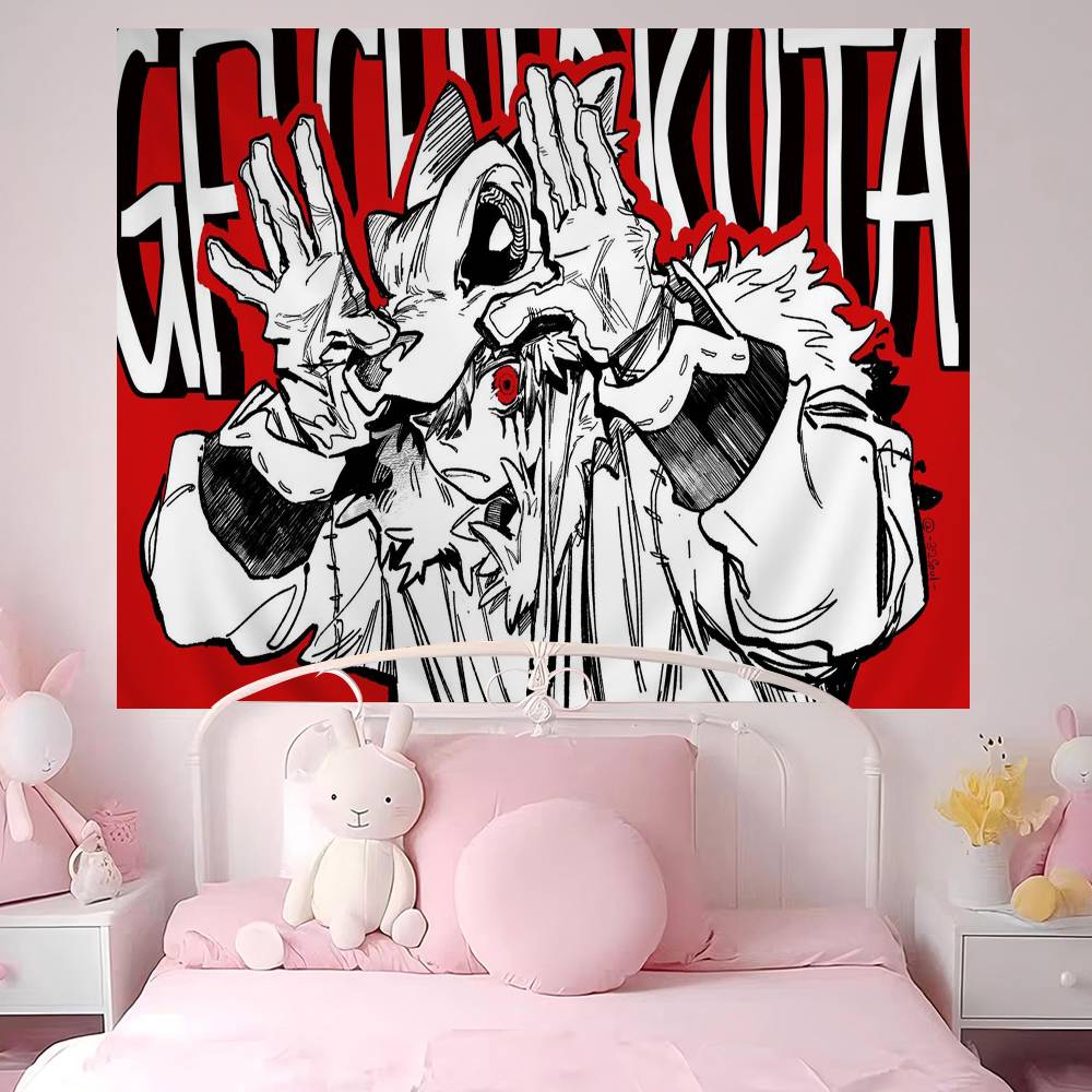 Japan Anime Gachiakuta Anime Hangend Boheems Wandkleed Boheemse Wandtapijten Mandala Kawaii Kamerdecoratie