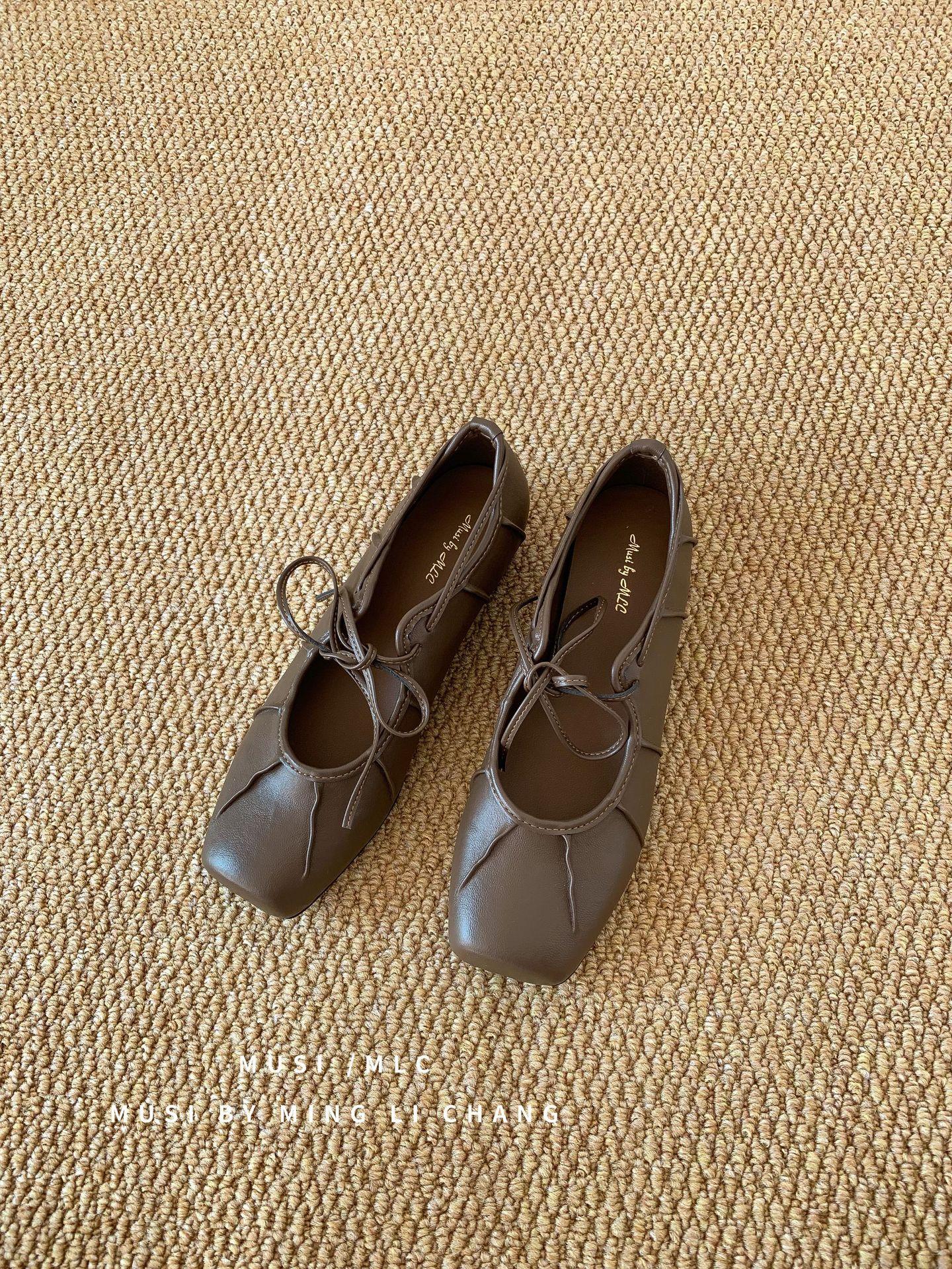 Women s Square Toe Block Heel French Style Vintage Style Mary Jane Shoes - Elegant for Parties & Office 35