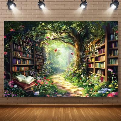 VIKAMAFundo de Tecido para Tapeçaria Floresta Encantada Sala de Estar Parede de Fundo de Sofá Decoração de Quarto