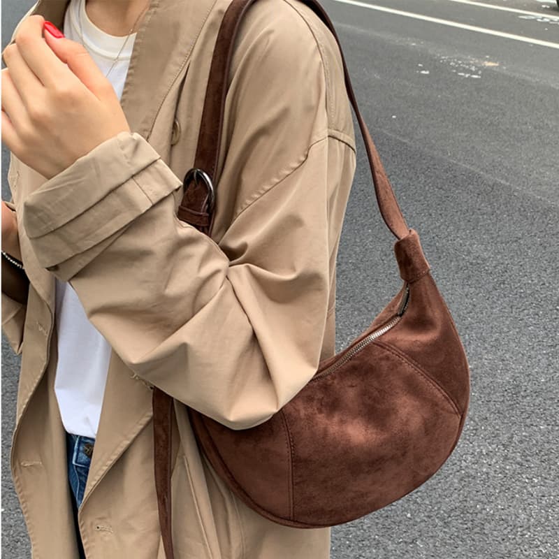 Vielseitige Damen-Umhängetasche mit einer Schulter Runder Retro-Beutel