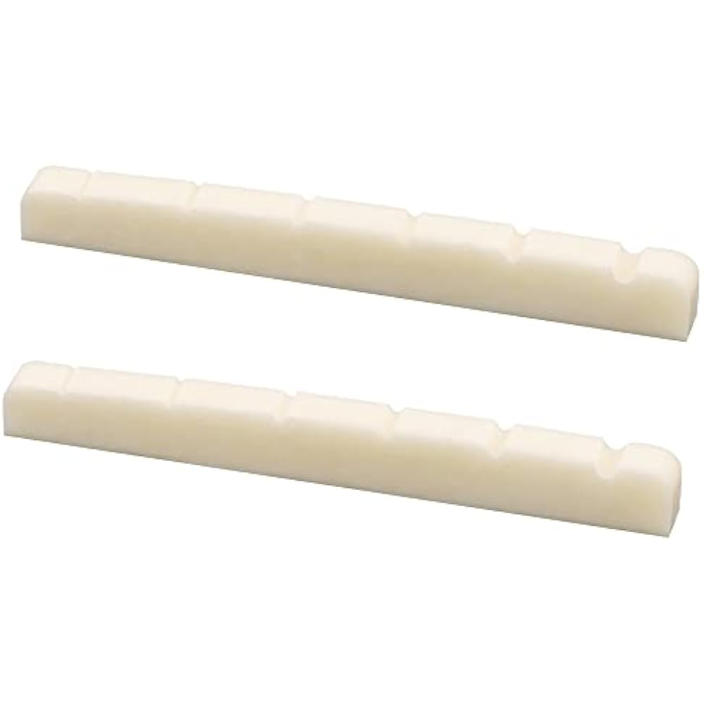 Musiclily 42mm Electric Guitar Ox Bone Nut Grooved Bone Nut Fender for Strat/Telecaster Guitars, ...