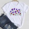 Women T-Shirt Summer Ladies Tops Cute Aesthetic Fashion 90S Print Kawaii Basic Clothing Female Clothes Tees Beautiful Butterfly