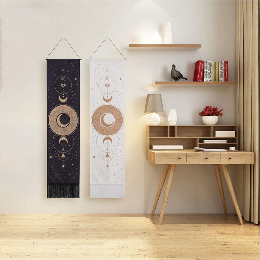 With Tassel Bohemian Tapestries Hanging Wall Rugs Dorm Decor Blanket Moon Phase Tapestry Home