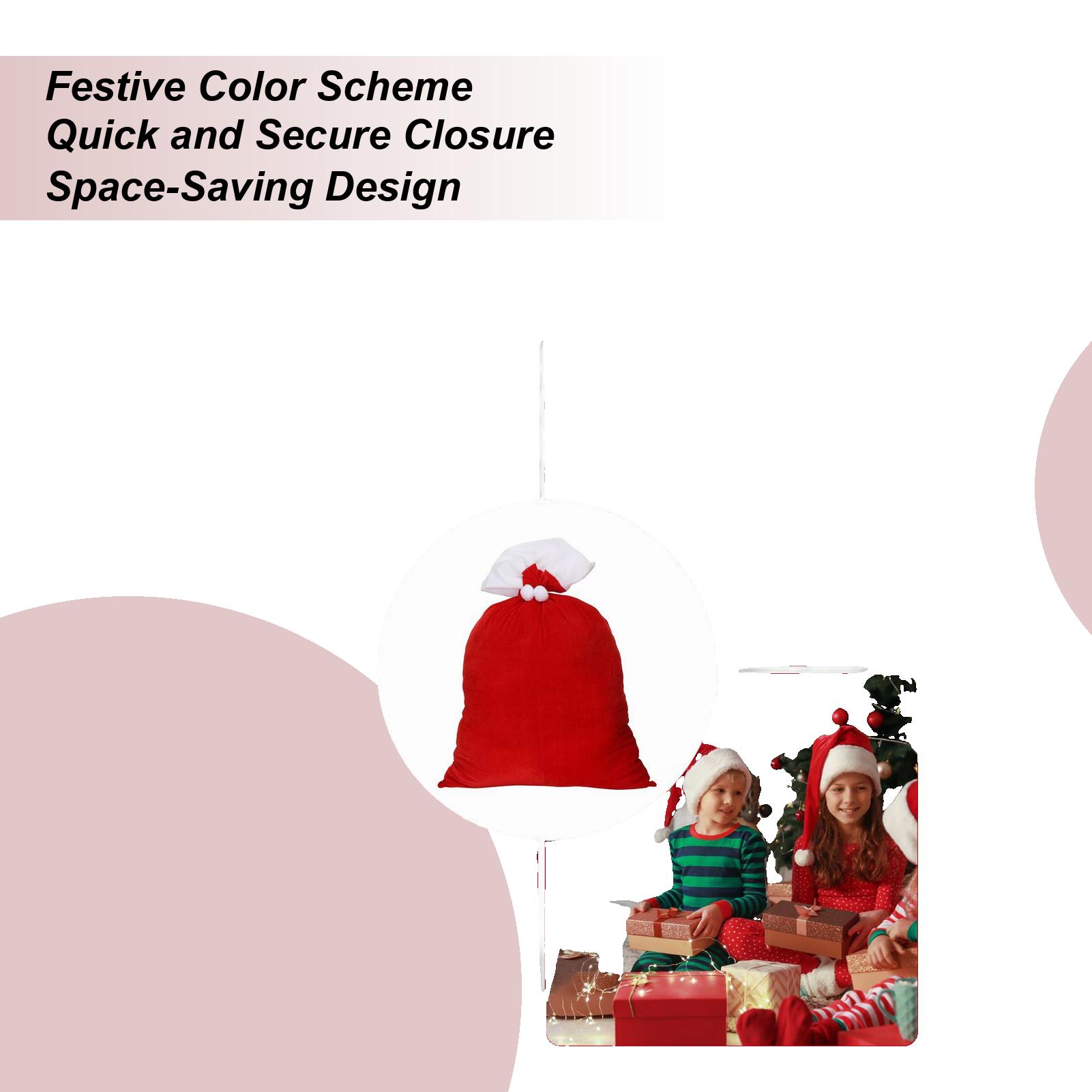 

50x70cm Christmas Santa Claus Bags With Drawstring Wrapping Sack Party Favor For Treat Toy Thanksgiving Candy New Year Holiday 50x70cm