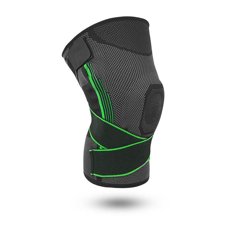 Dual Strap Silicone Knee Brace for Running, Fitness, Sports, Cycling, and Impact Protection