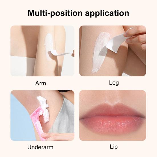 1 Set Hair Removal Cream Soothing Gel Plant Extract Gentle Non-irritating Shrink Pores Delay Growth No Residue Men Women Depilatory Cream