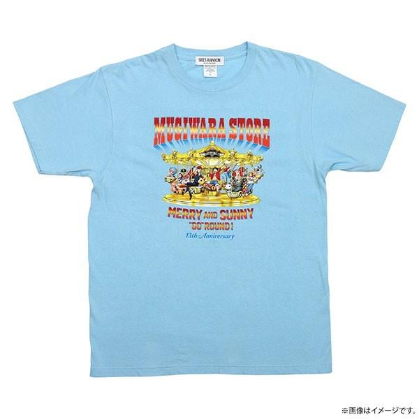 One Piece MerrySunny Go Round 13th Anniversary TShirt Light Blue Japan New
