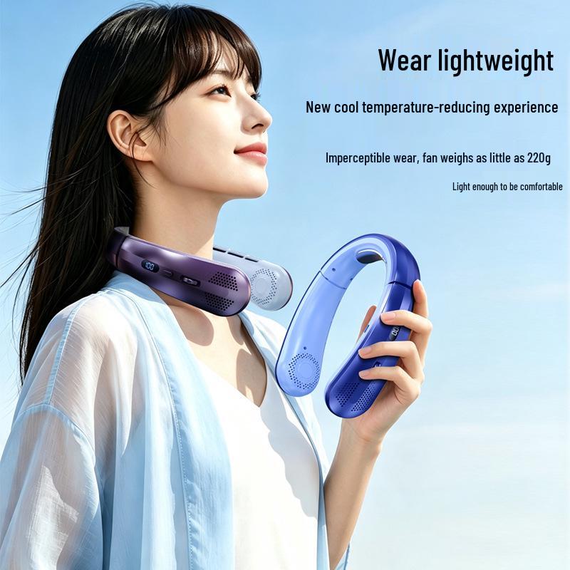 Portable Neck Fan: Long Battery Life, USB Rechargeable, Bladeless, Silent, Wearable and Compact