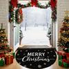 1Pcs Black Snowflake Semi Circle Welcome Doormat Non-Slip for Outdoor Patio Porch Kitchen Bathroom Entryway Floor Mat