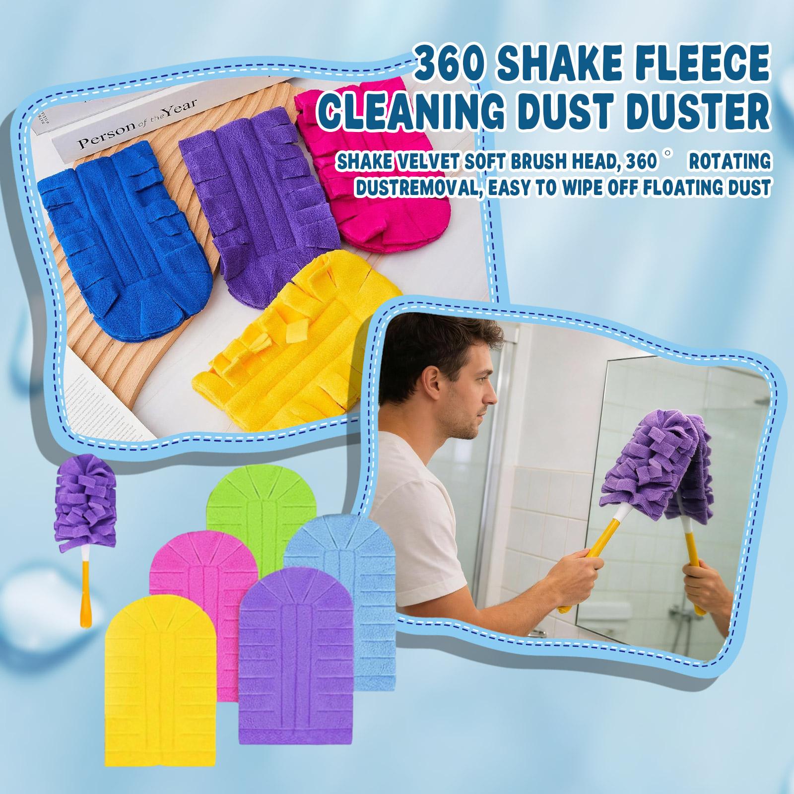 

Reusable Microfiber Duster Pads with Handle for Household Cleaning Multi Surface Dust Removal Washable Set of 5 Pieces One Size білий