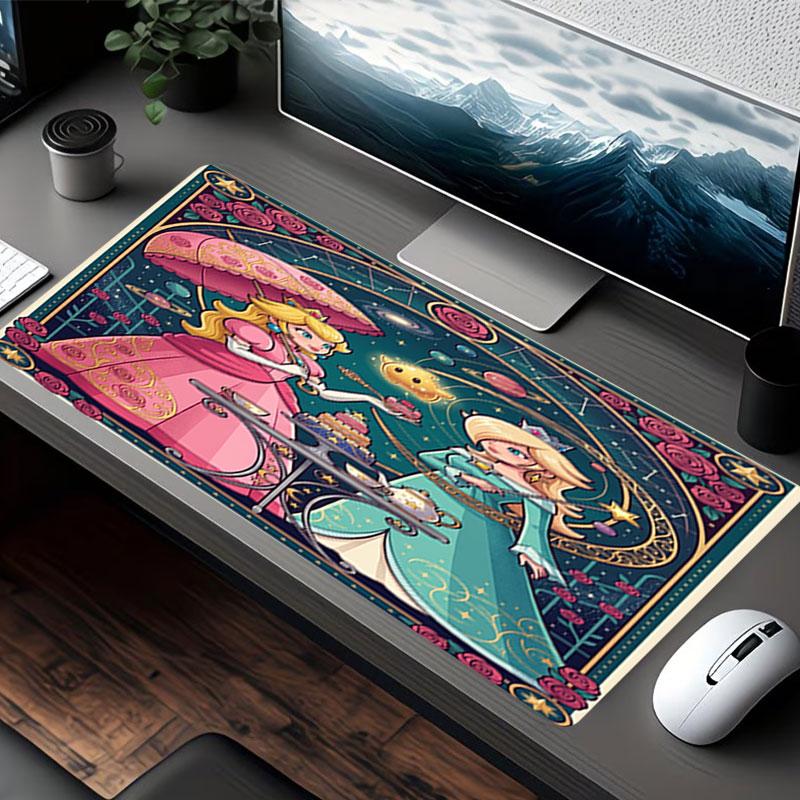 Princess Peach Toadstool Print Mouse Pad, for Keyboard Pad Laptop PC Mat for Office Home Use, Desk Decor, Perfect Birthday Gift for Gamers