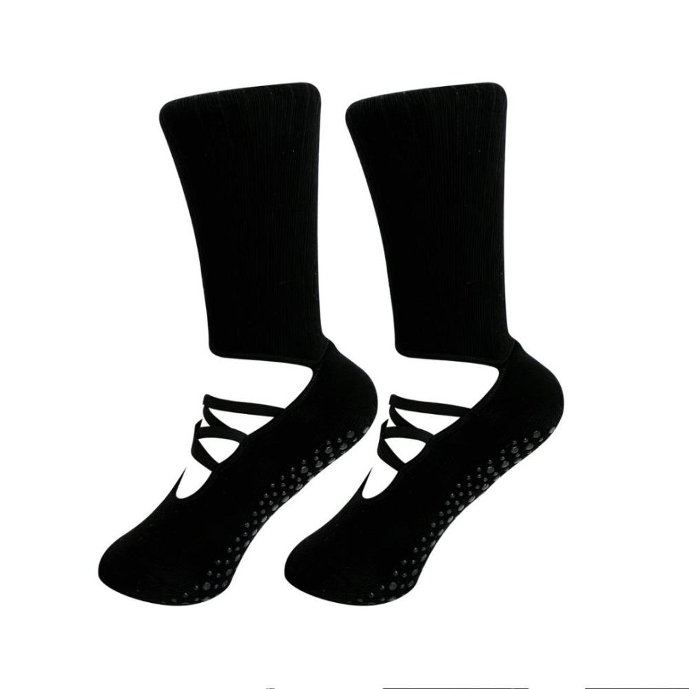 Mid Tube Length Grip Pilates Socks Breathable Fabric Strappy Grip Sock  Fitness Activities