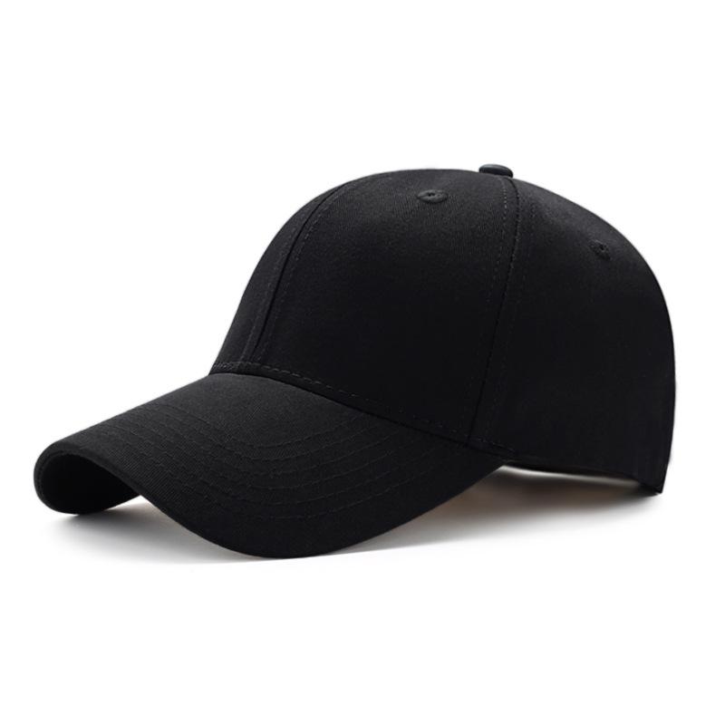 Cotton Hat Trendy Baseball Cap Black Autumn and Winter Women's Solid Color Hard Top Versatile Women's Light Board Cap