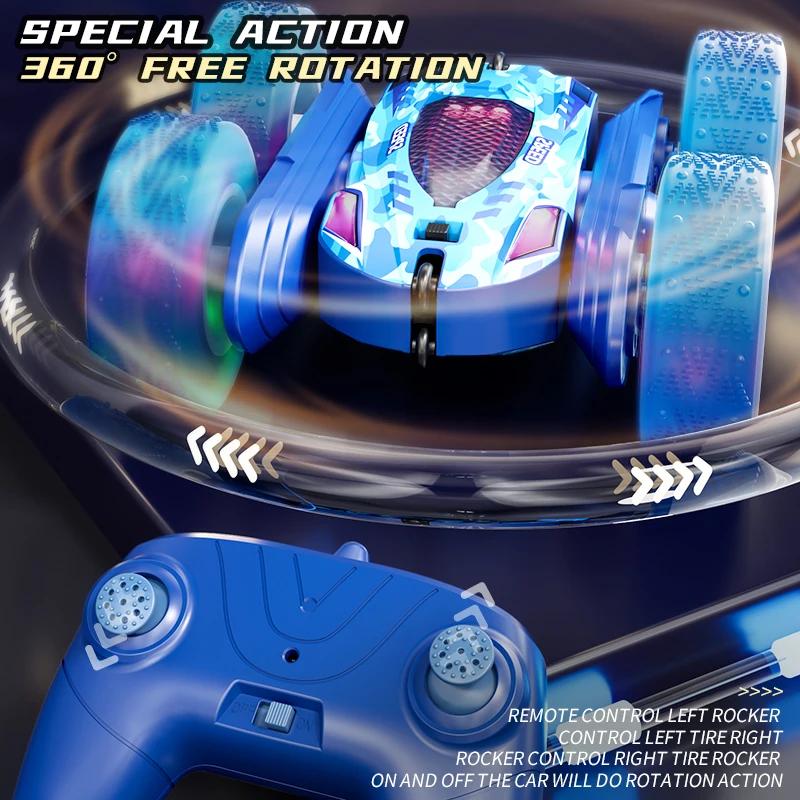RC Stunt Car Double Sided Flip 2.4G Remote Control Cars 360 Rotation RC Off Road Drift Car Children Gifts Designed For Children Adults Boys