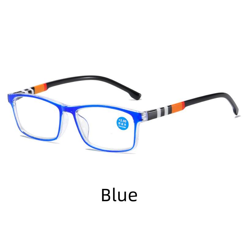 

New Anti-Blue Light Reading Glasses Fashion Spring Leg Men Women Presbyopia Reading Eyewear Optical Glasses+1.0+1.5+2.0+2.5+3.0 +200 синий