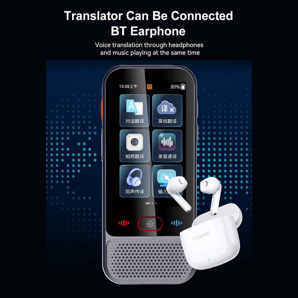 M30 Intelligent Translator WIFI/BT 4.0 139 Languages Online Translator RAM 1GB+ROM 8GB Voice Translator for Travel Business Lear