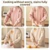 Thickened Kitchen Cooking Apron Stain-proof Waterproof Long-sleeved Apron with Pocket Wear-resistant Dust-proof Smock Apron