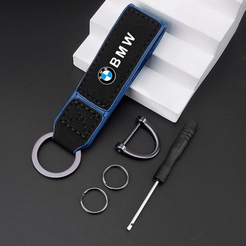 Fashion Luxury Car Key Chain Suede Leather Keychain Keyring for BMW Performance E36 E39 E46 E53 E90 M3 M5 X1 X3 X5 X6 X7 G20 G38 djbf00