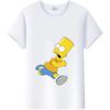 Casual Disney Cartoon Simpson Harajuku T-shirt Summer Blouses Ladies Men White Tees Tops Short Sleeve Blouses Women 90S Tshirt
