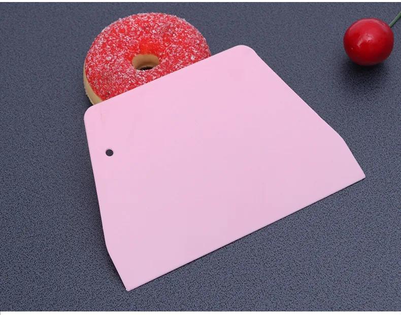 

Скребок для выпечки, трапециевидный нож для теста для кремового торта, пластиковый скребок, бытовой кухонный инструмент для выпечки, большой режущий нож