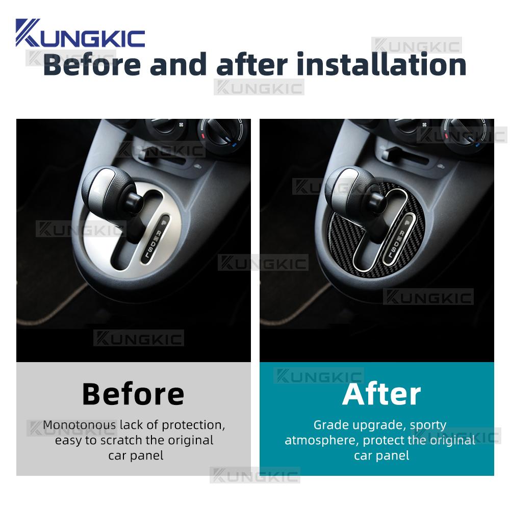 Für Mazda 2 DE 2008 2009 2010 2011 2012 2013 2014 Echter Weicher Carbonfaser-Aufkleber LHD RHD Auto Automatikschaltung Innenrahmen