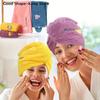 Quick-Dry Dry Hair Towel Cap Bath Cap With Super Absorbent Coral Velvet Button For Spa, Beauty, After Bathing And Hair Care