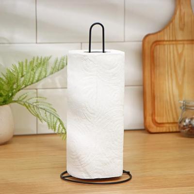Stainless Steel Kitchen Roll Paper Towel Holder Bathroom Tissue Stand Dining Table Vertical Napkins Rack Kitchen Storage Shelf