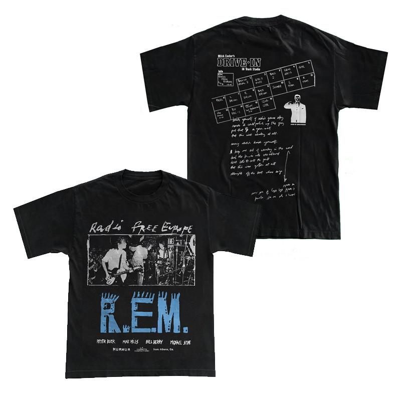 

Fast Turn Eyes Band - European and American Trendy Rock-themed Rock Loose High Street Short-sleeved Men s Casual Printed T-shirt 2XL