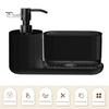 Kitchen Dish Soap Dispenser with Sponge Holder Anti-Slip Base Refillable Hand & Dish Soap Container Kit Hand Sanitizer Dispensing Box for Home Hotel