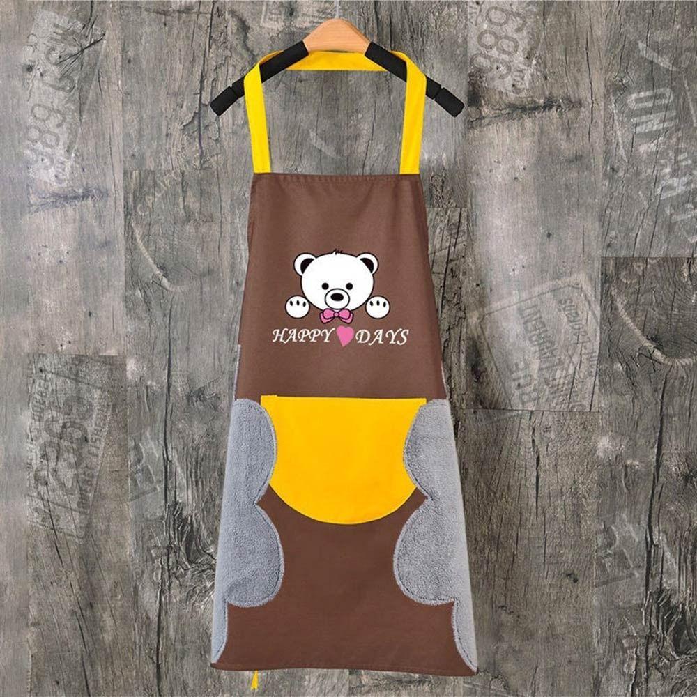 With Hand Towel Kitchen Apron Waterproof Restaurant Uniform Household Antifouling Apron  Barber