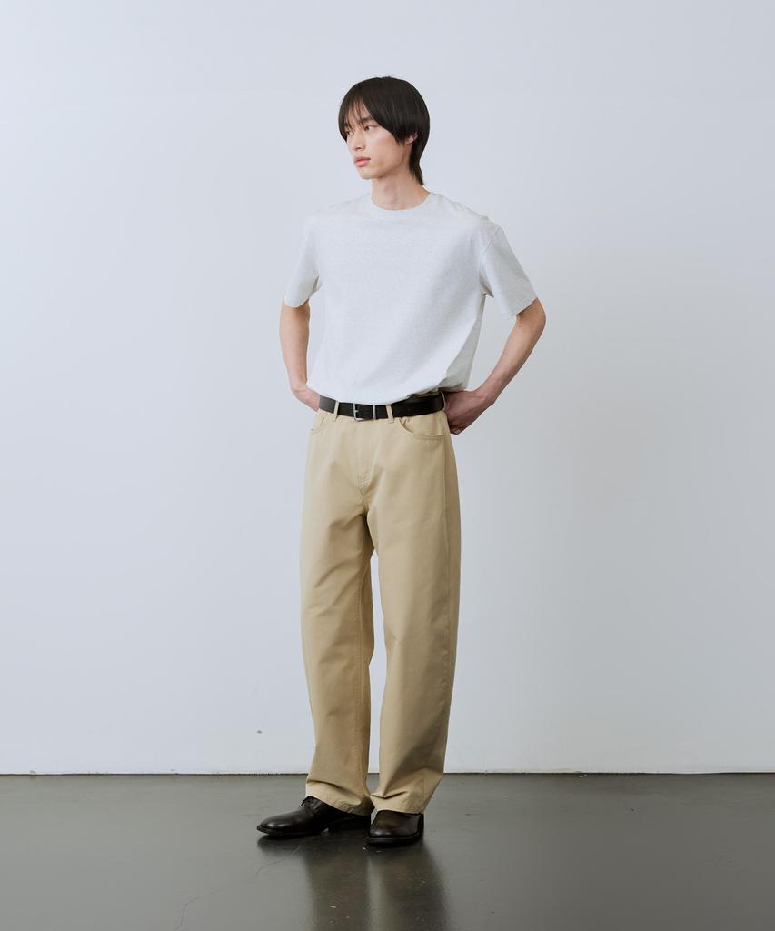 LEIRE Curved Cotton Chino Pants [Beige]