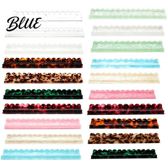 Mahjong Accessory 1/4Pcs Rack with Magnetic Pusher & Storage Bag Scalloped Acrylic Mah Table Organizer Jongg Tile Holder Bar Gift for American