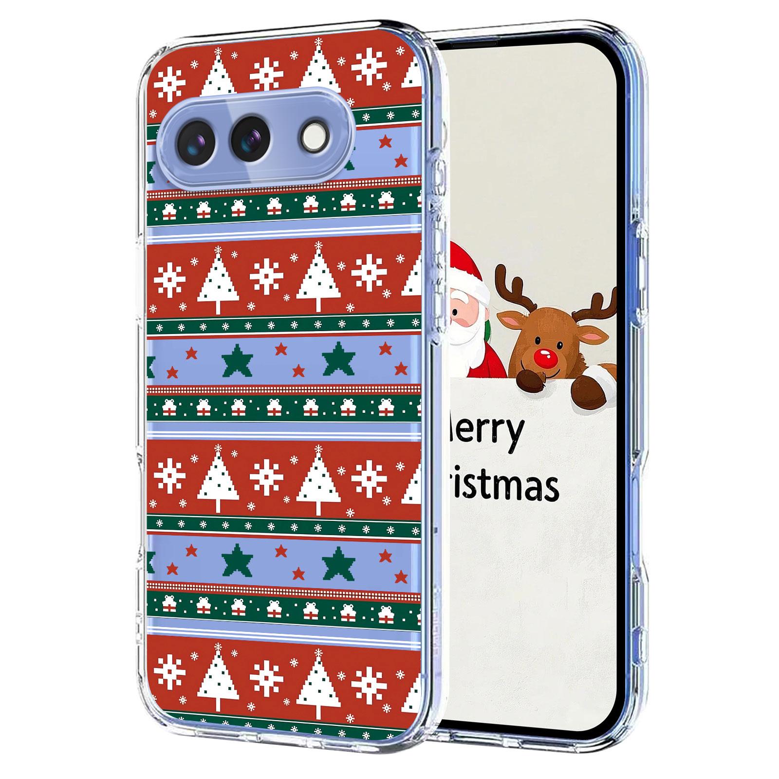 

For Google Pixel 9a Case Christmas Themed Pattern Printing TPU Phone Back Cover