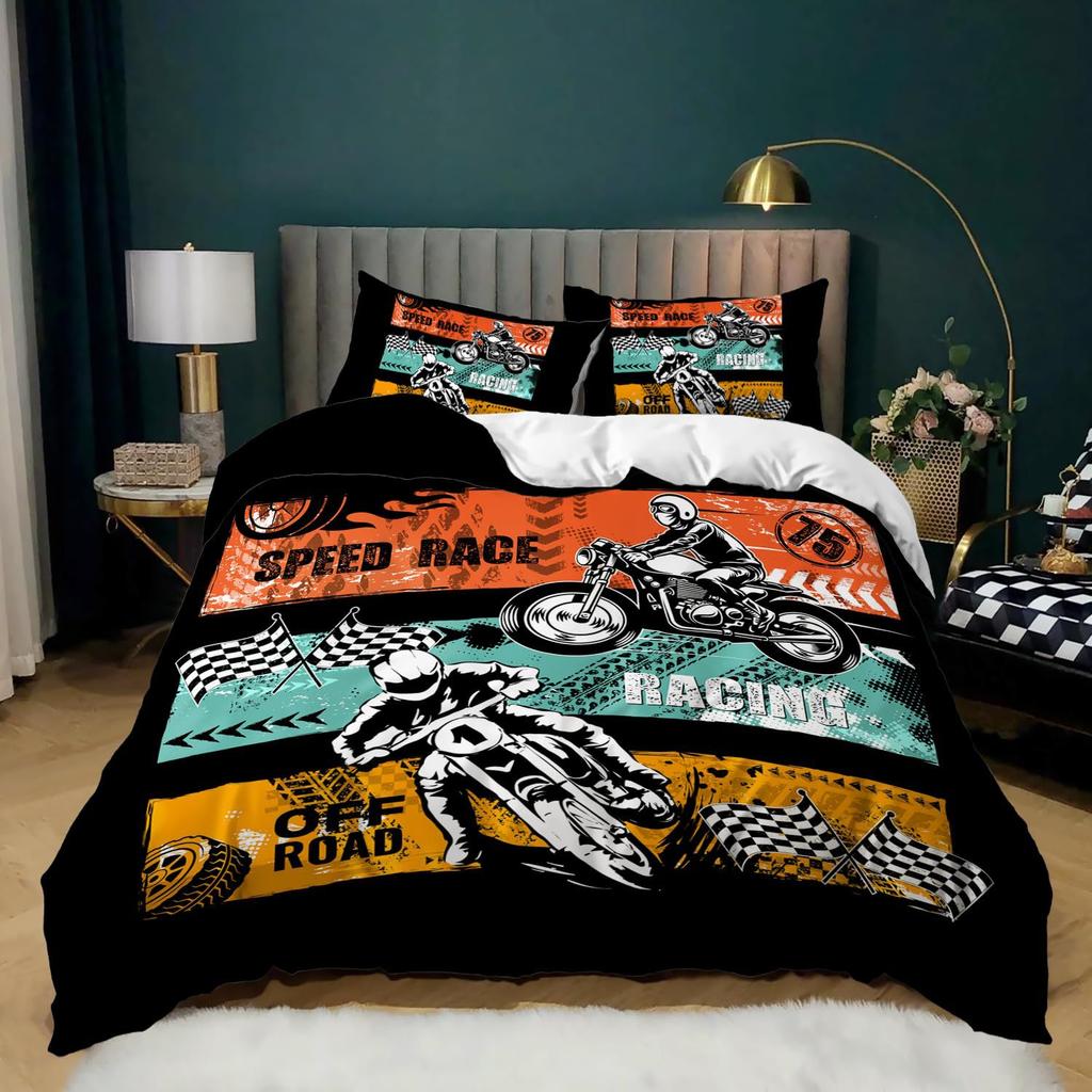 Car Bigfoot Series Three-Piece Duvet Set Digital Printing
